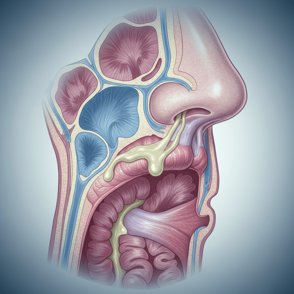 Postnasal drip syndrome not a cold symptoms treatment and diagnosis important